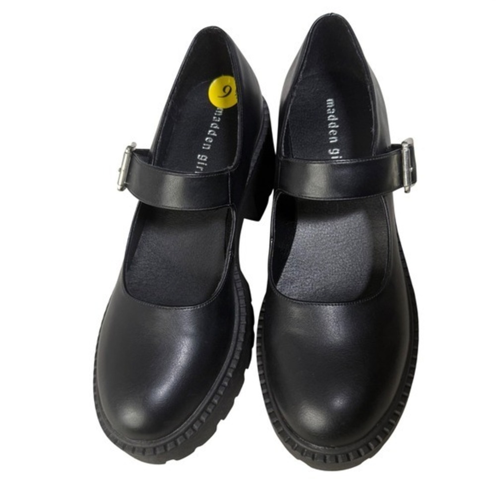 Madden Girl Tompkins Black Lug Sole Mary Janes Chunky Platform Goth Coquette 9 - Picture 6 of 11